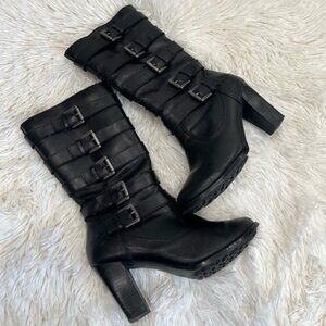 Harley Davidson Chilllion women strap buckle heeled boots size 6.5
